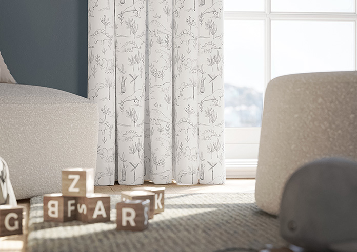 Dino Park, Anthracite - Made to Measure Curtains - Image 5